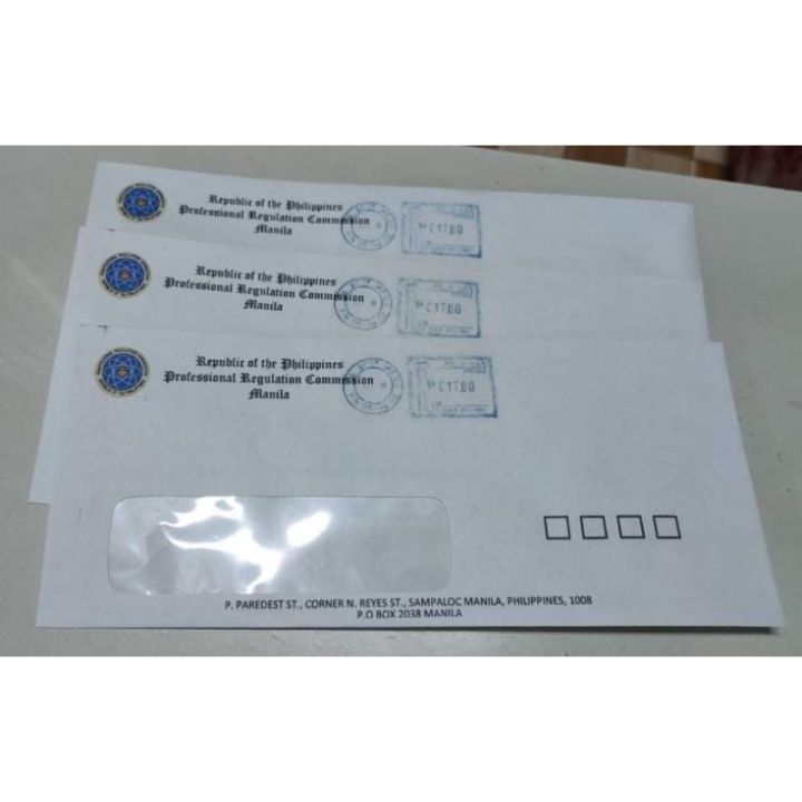 metered stamp mailing envelope prc