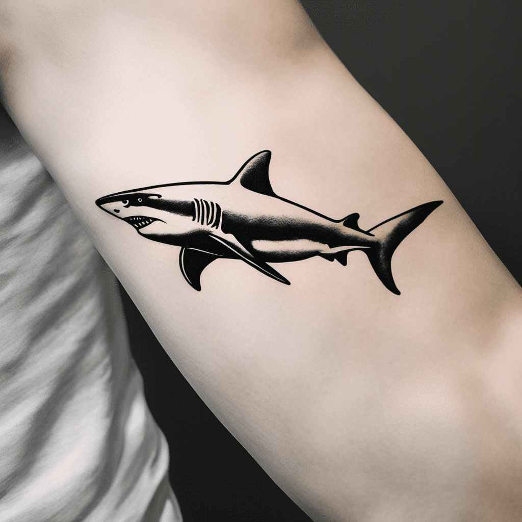 great white shark tattoo