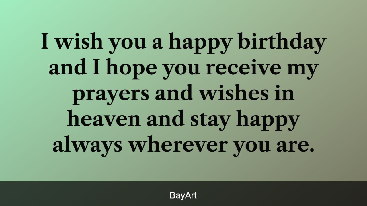 birthday wishes from heaven