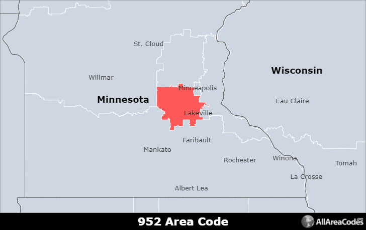 area code of 952