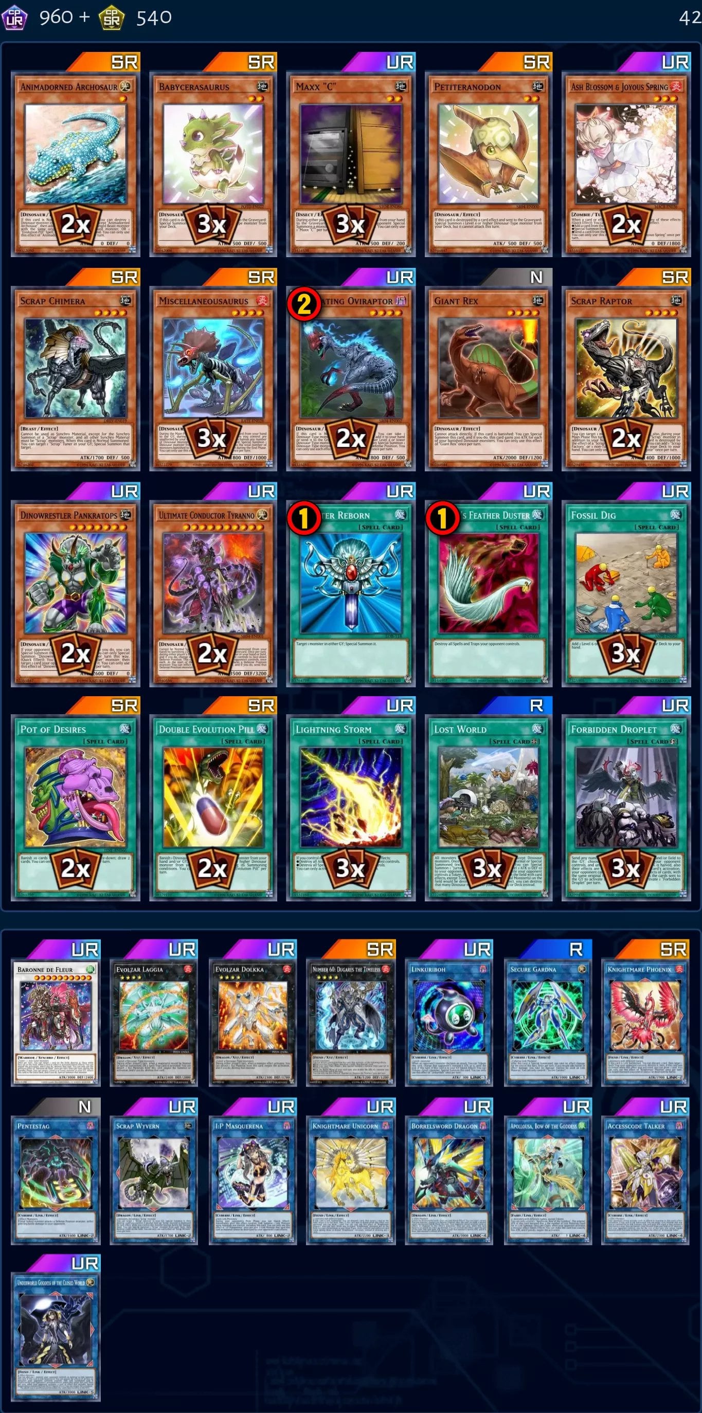 dino decks yugioh