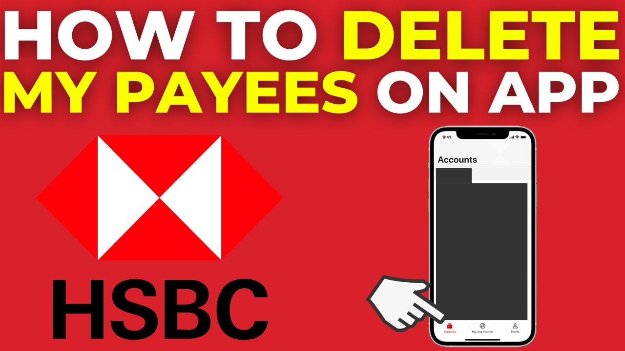 hsbc app delete payee