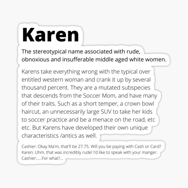 what is the male version of karen urban dictionary