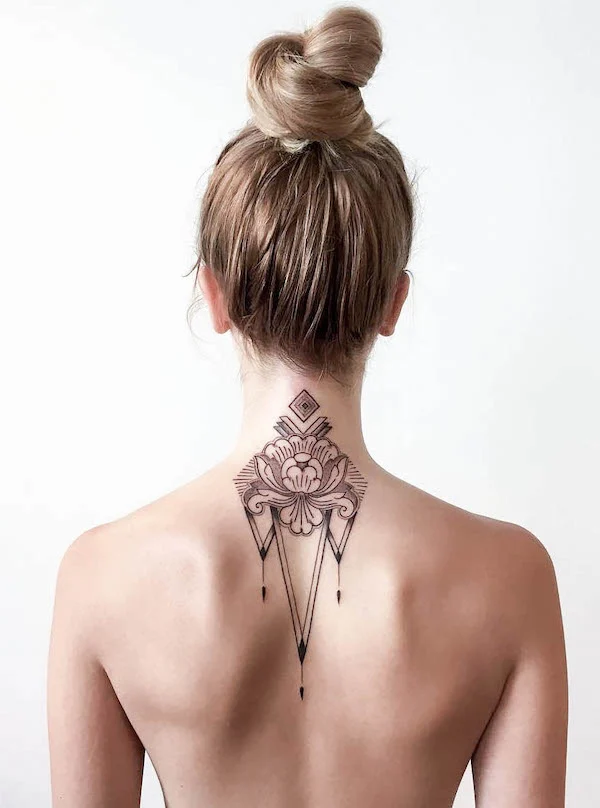 neck and back tattoos