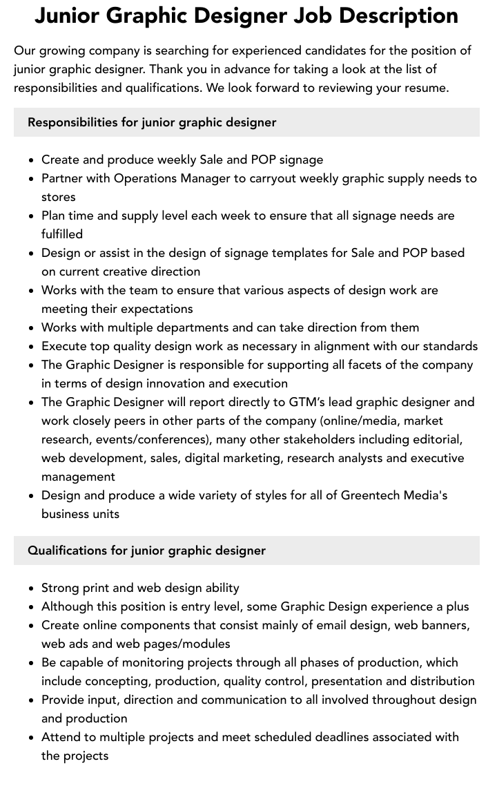 junior graphic designer jobs