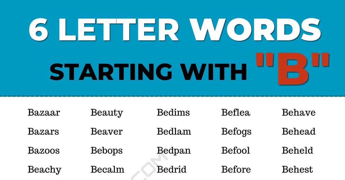 6 letter words starting with bu