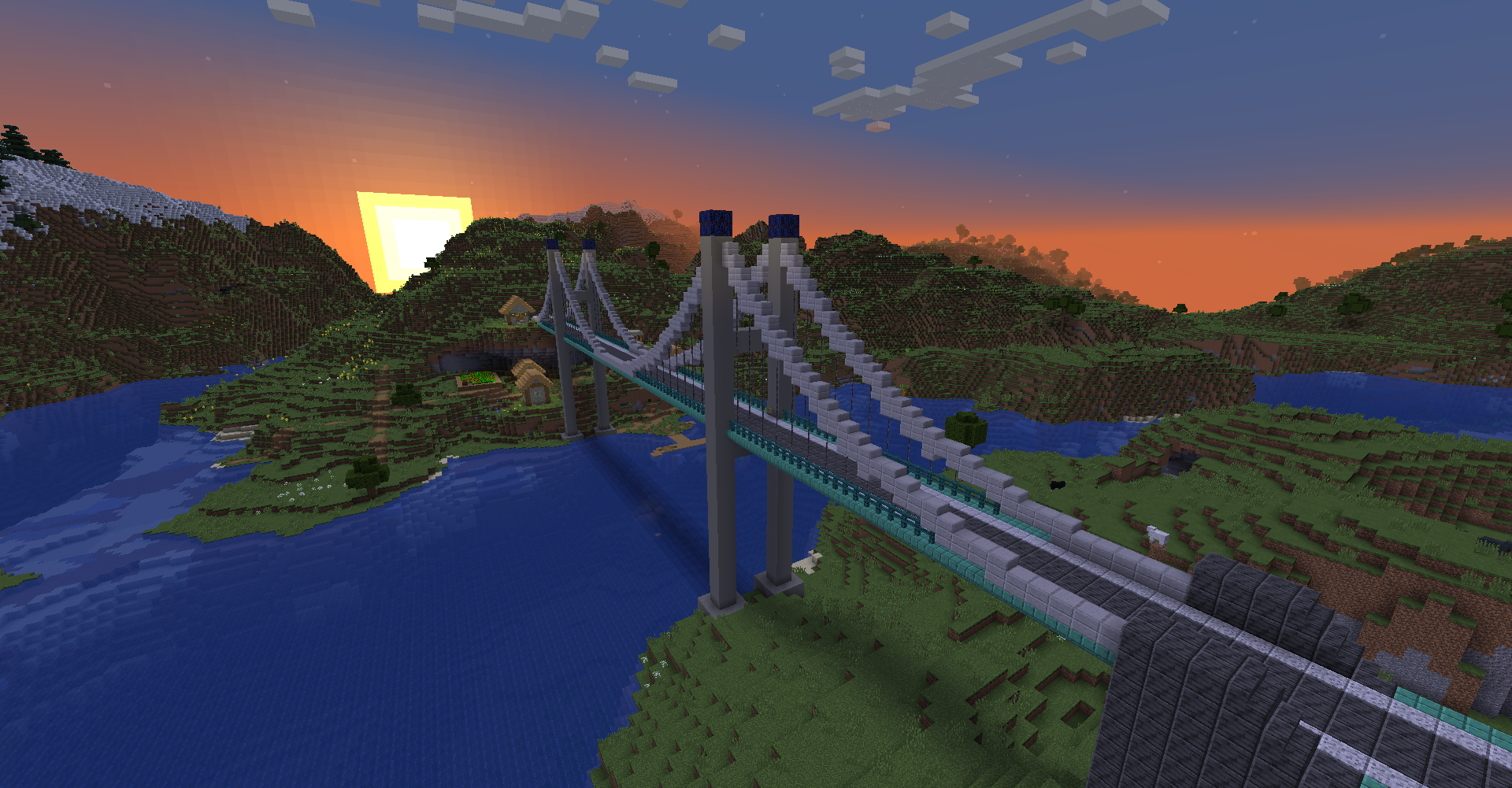 minecraft suspension bridge