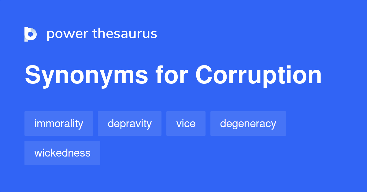 synonym for corruption