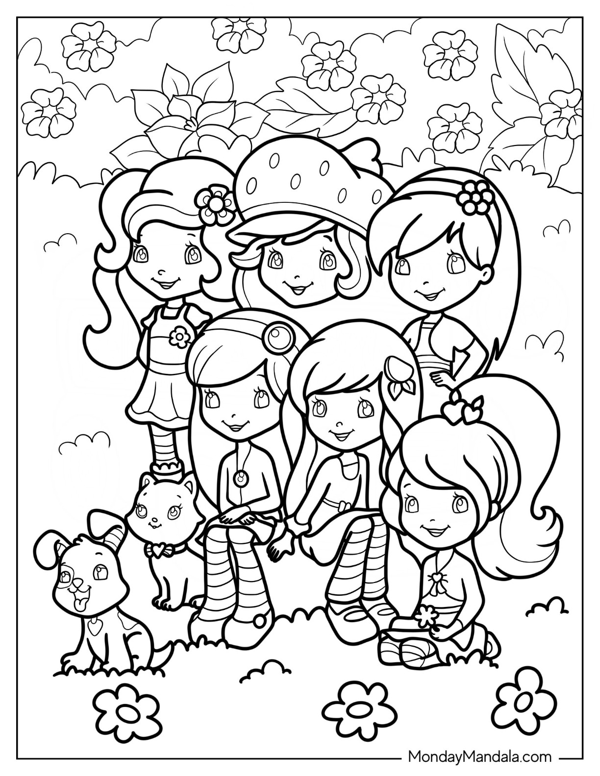 strawberry shortcake coloring pictures