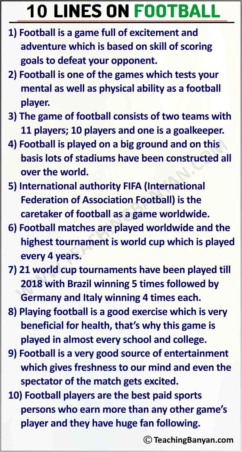 football few lines