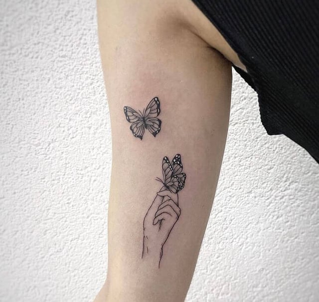 simple butterfly tattoo