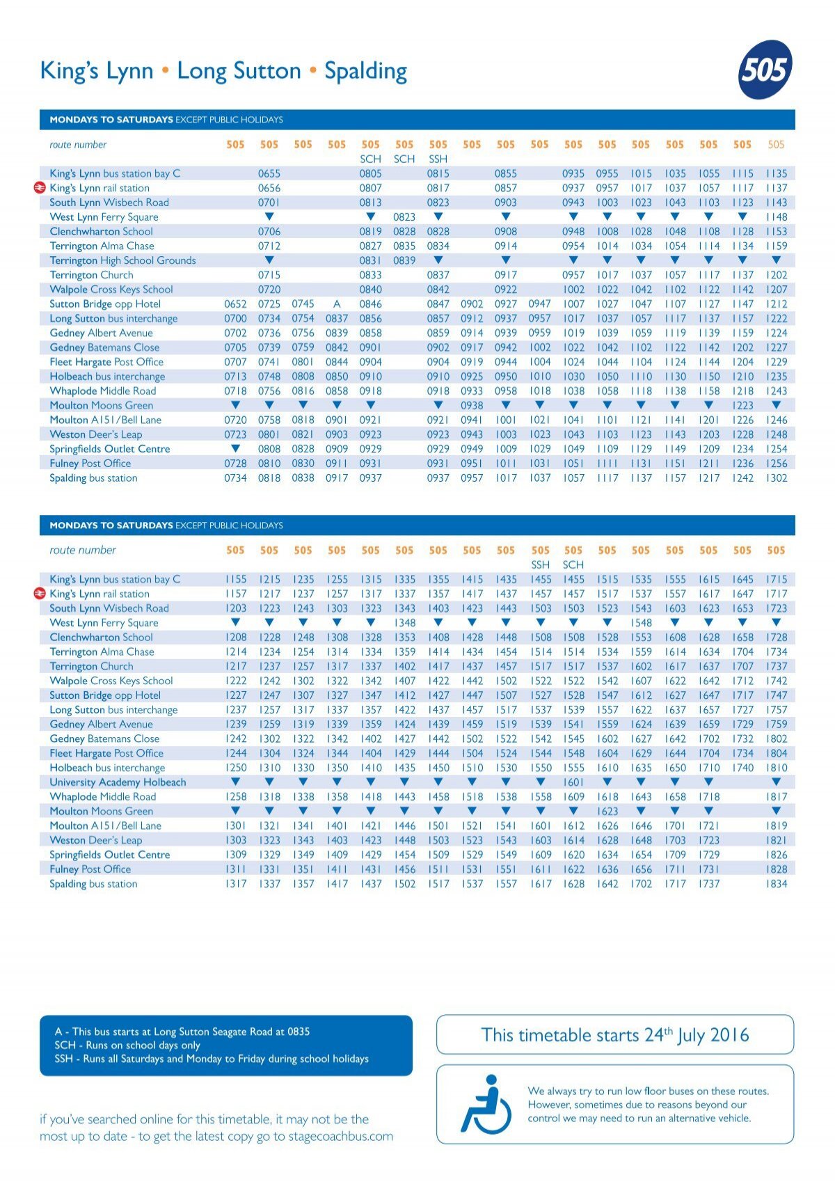 wisbech to kings lynn bus timetable