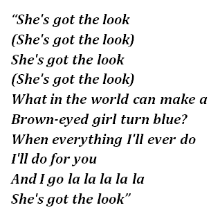 the look lyrics