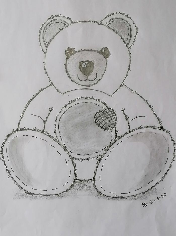 teddy bear pic drawing