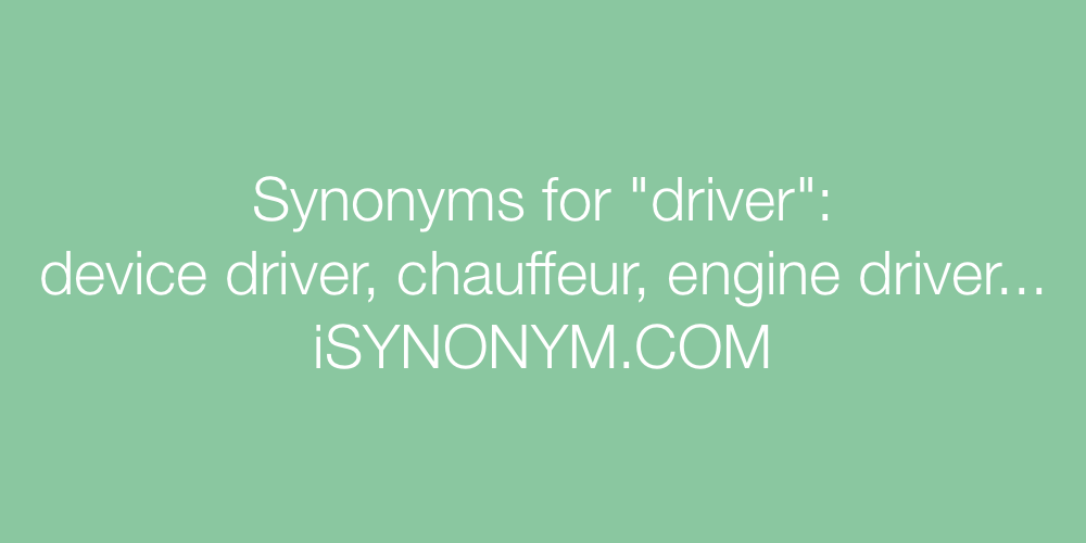 driver synonym