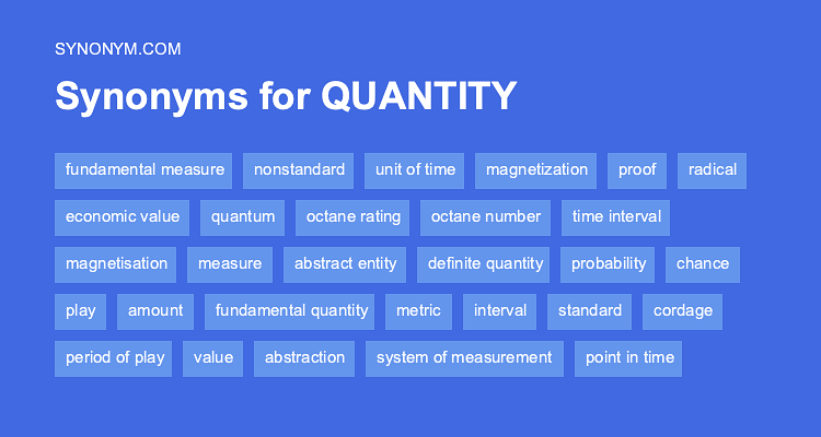 synonym for quantity