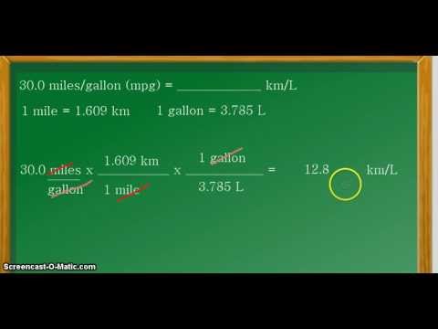 convert mpg to km liter