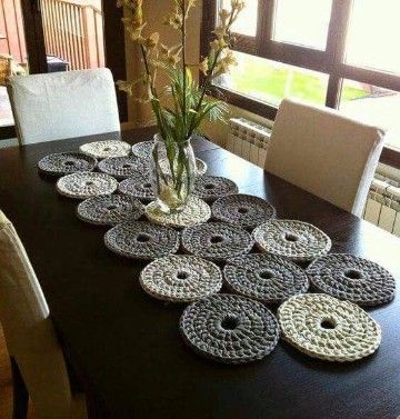 centros de mesa a crochet