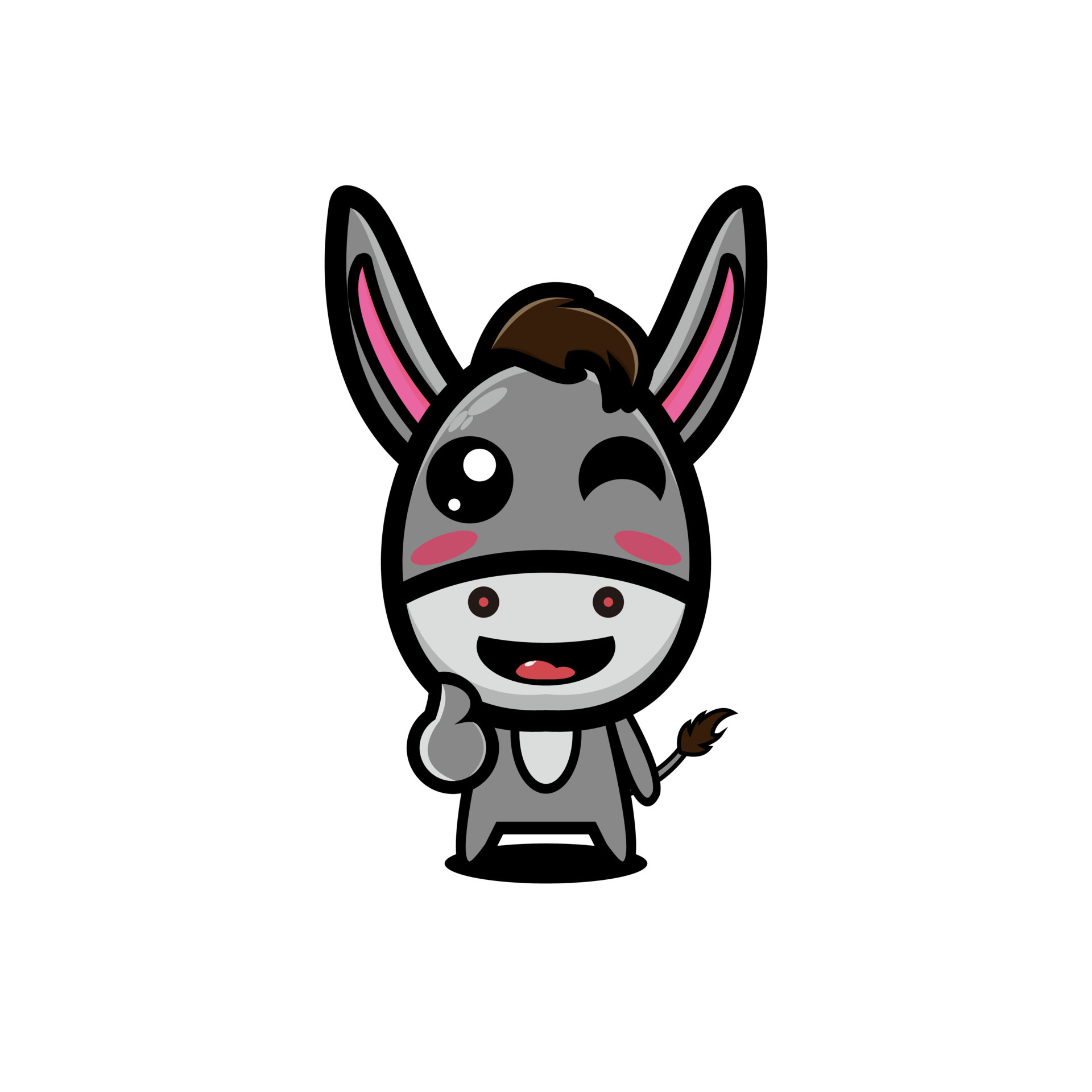 cute donkey cartoon