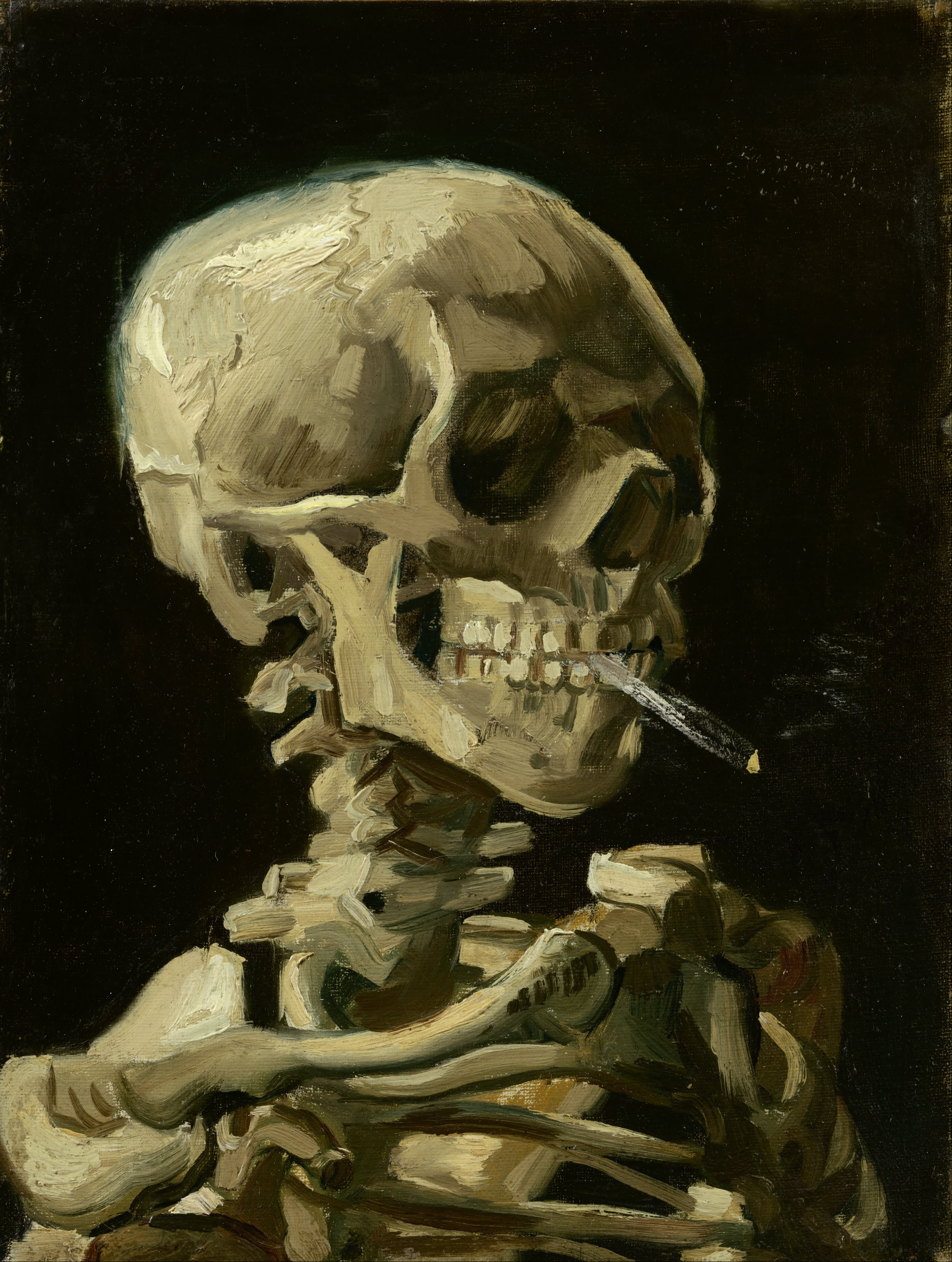 skull smoking