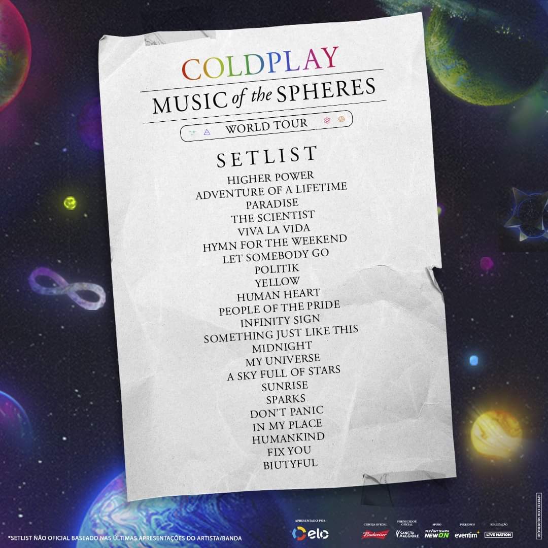 setlist coldplay 2023