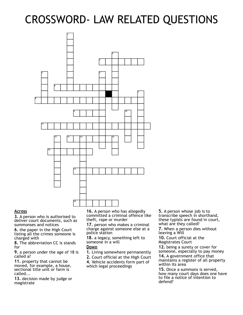 officially authorised crossword