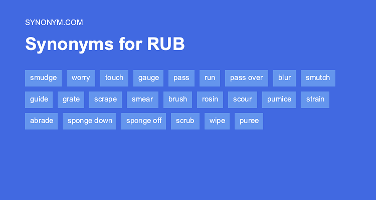 synonyms of rubbed