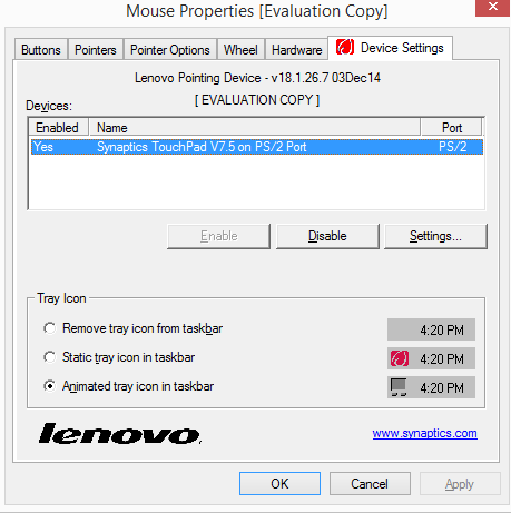 lenovo pointing device