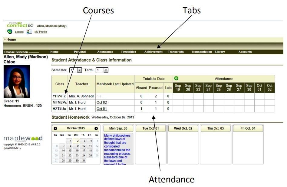 maplewood connected parent portal