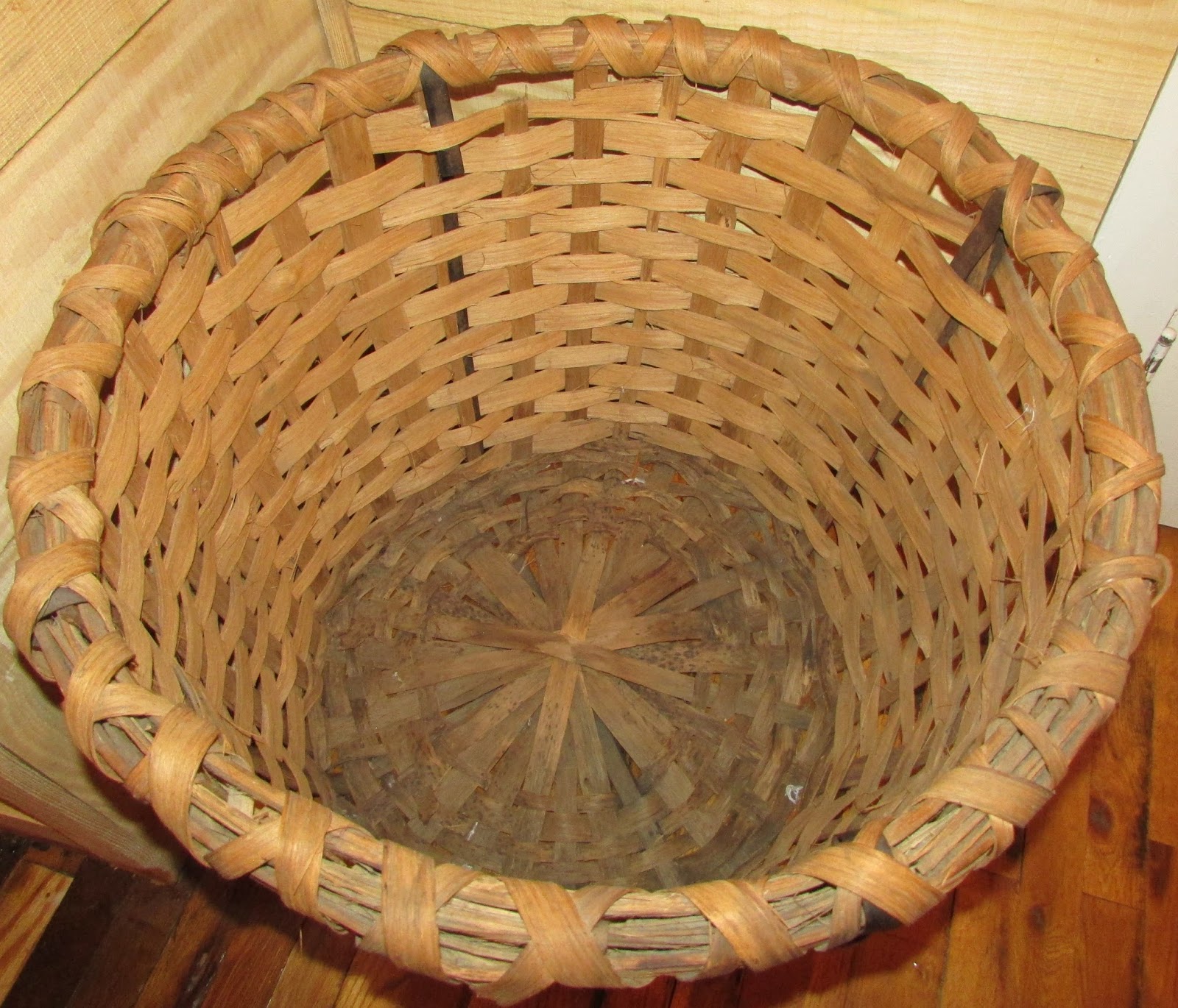 vintage cotton picking basket