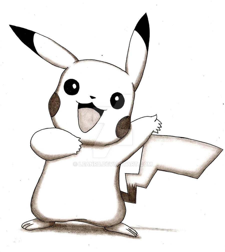 pikachu shading drawing