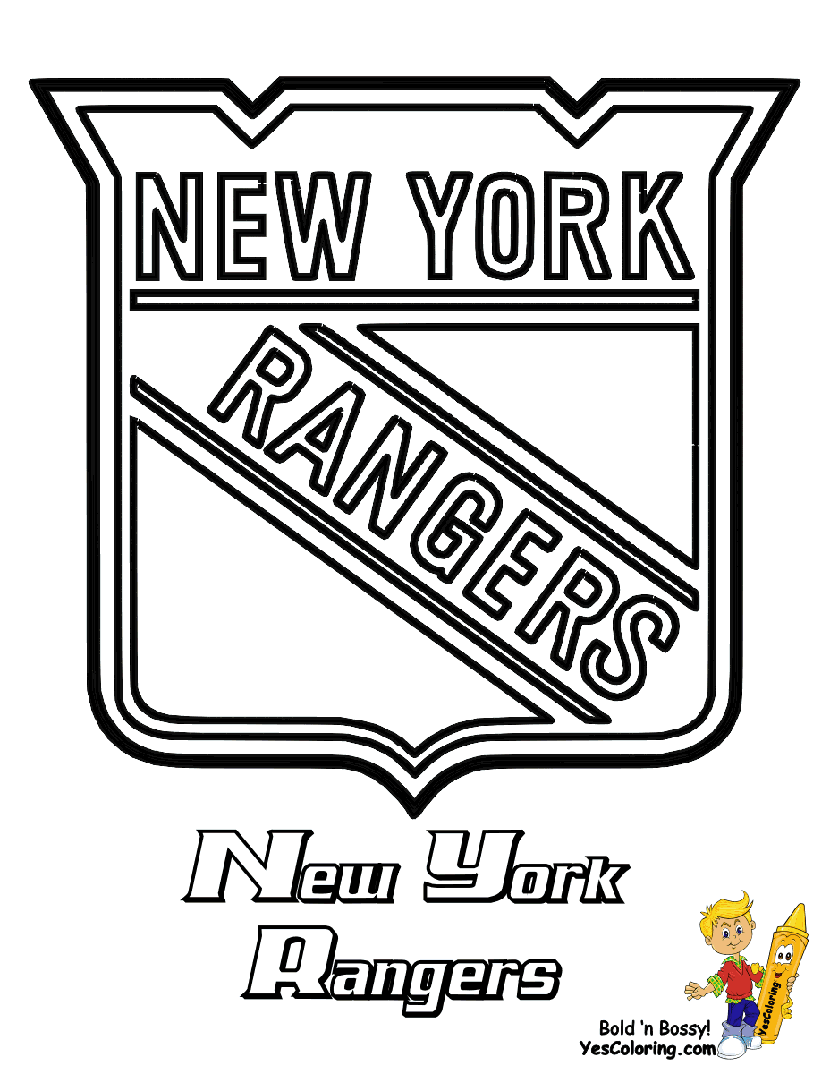 ny rangers coloring pages