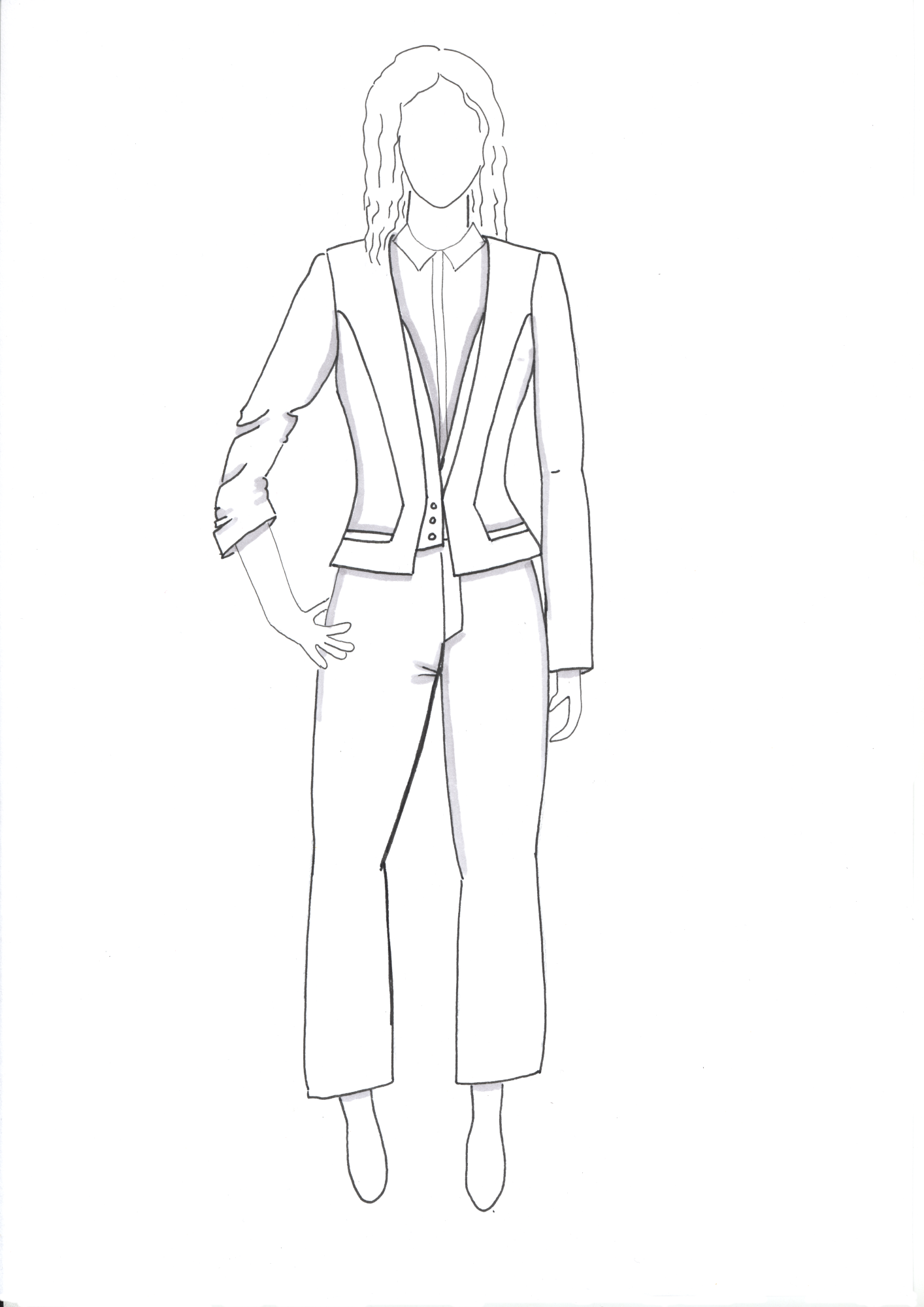 corporate attire sketch