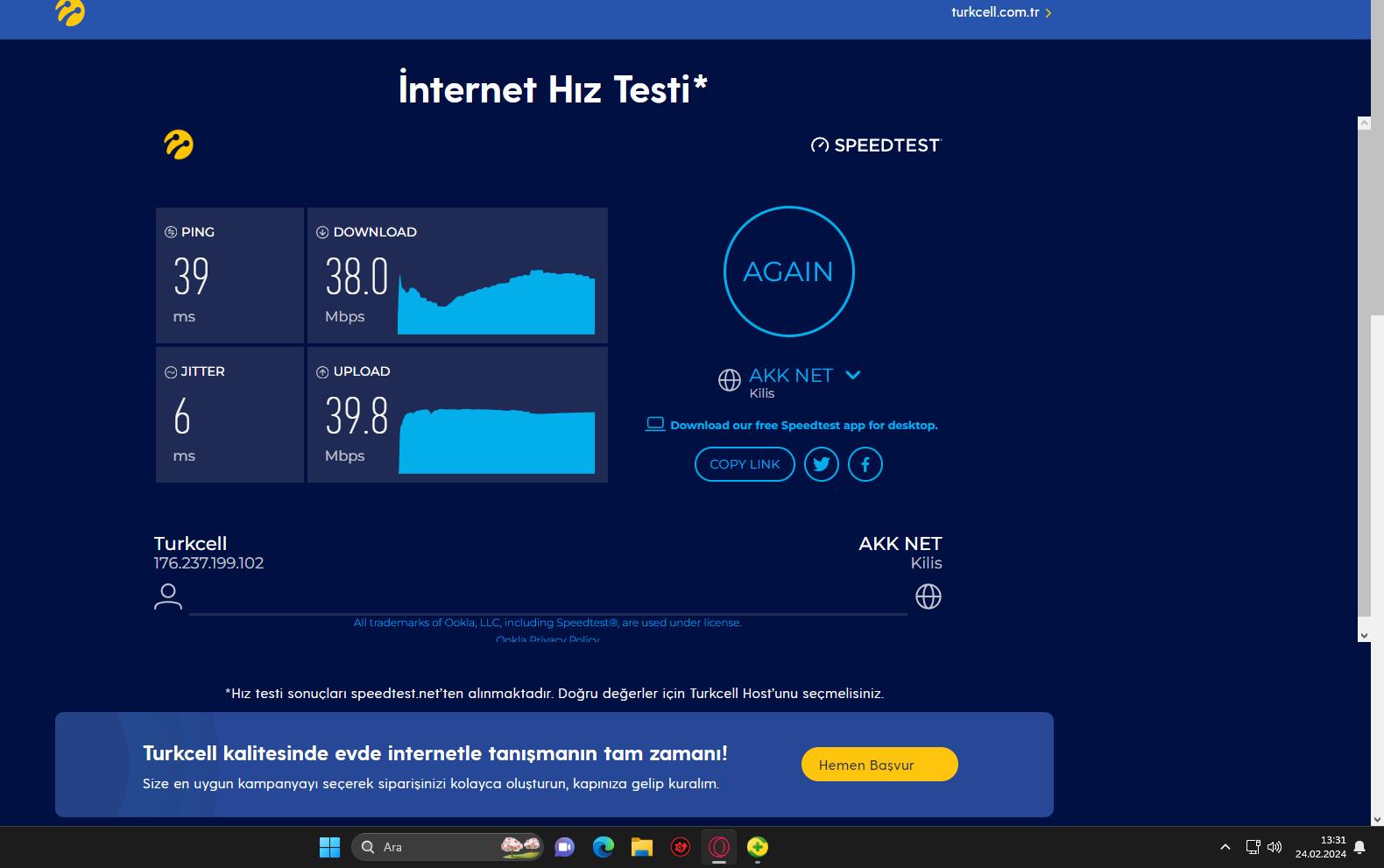 turkcell host bulma