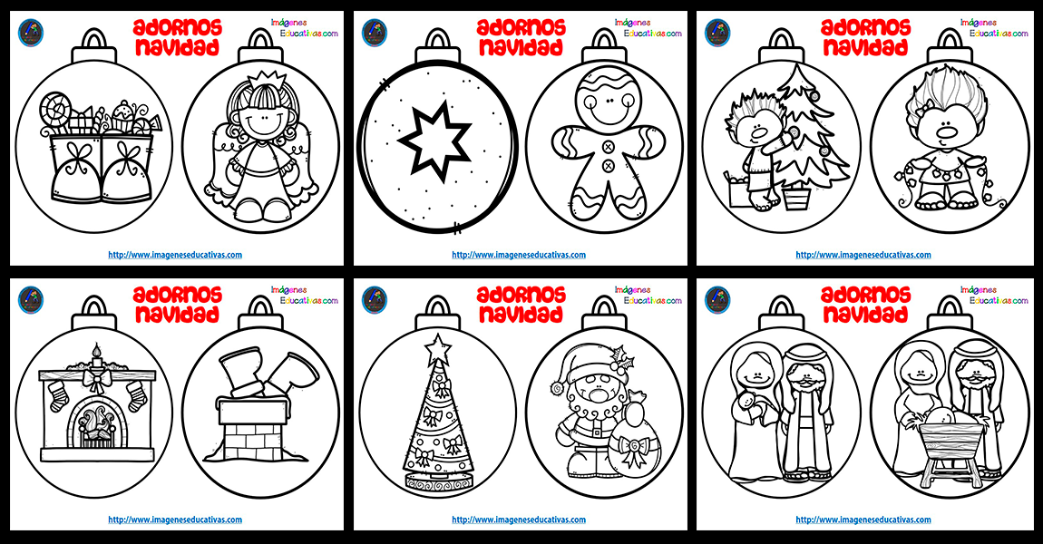 bolas navidad para colorear e imprimir