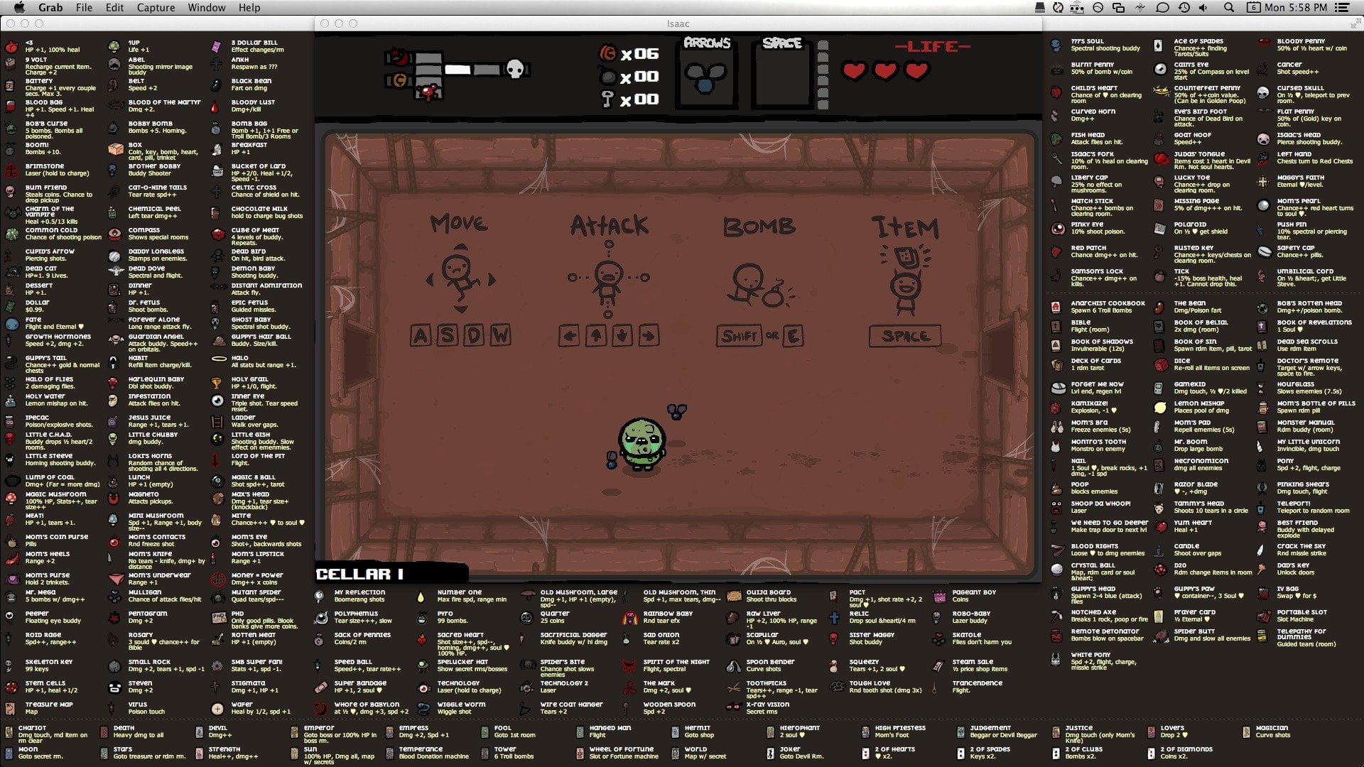 binding isaac cheat sheet