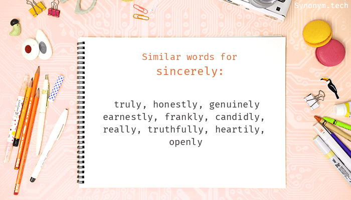 thesaurus for sincerely