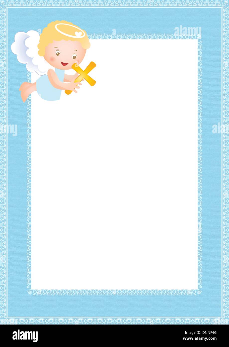 baby boy christening frame png