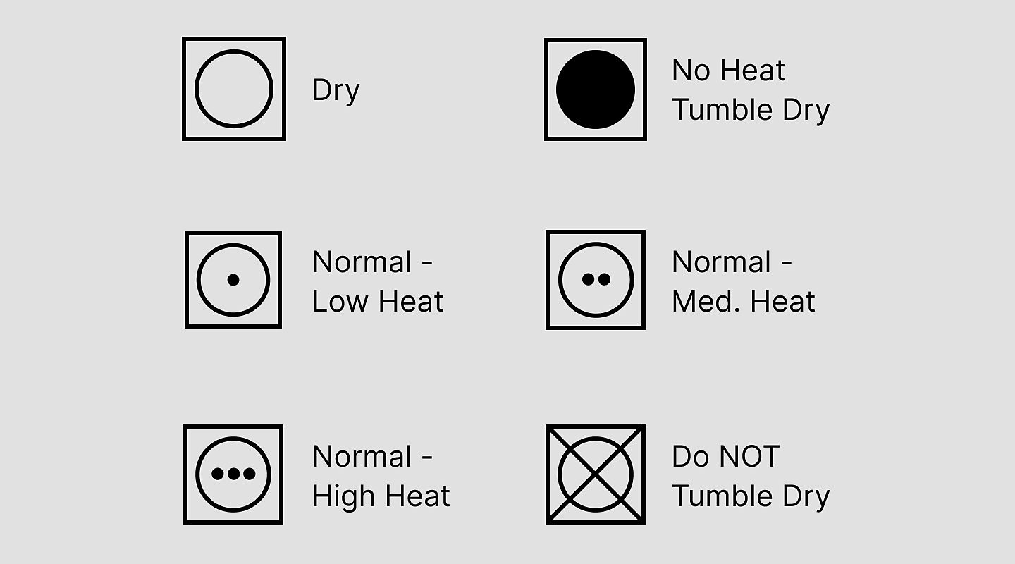 tumble dry low meaning in hindi