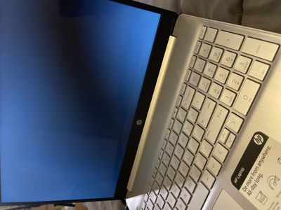 hp laptop screen black