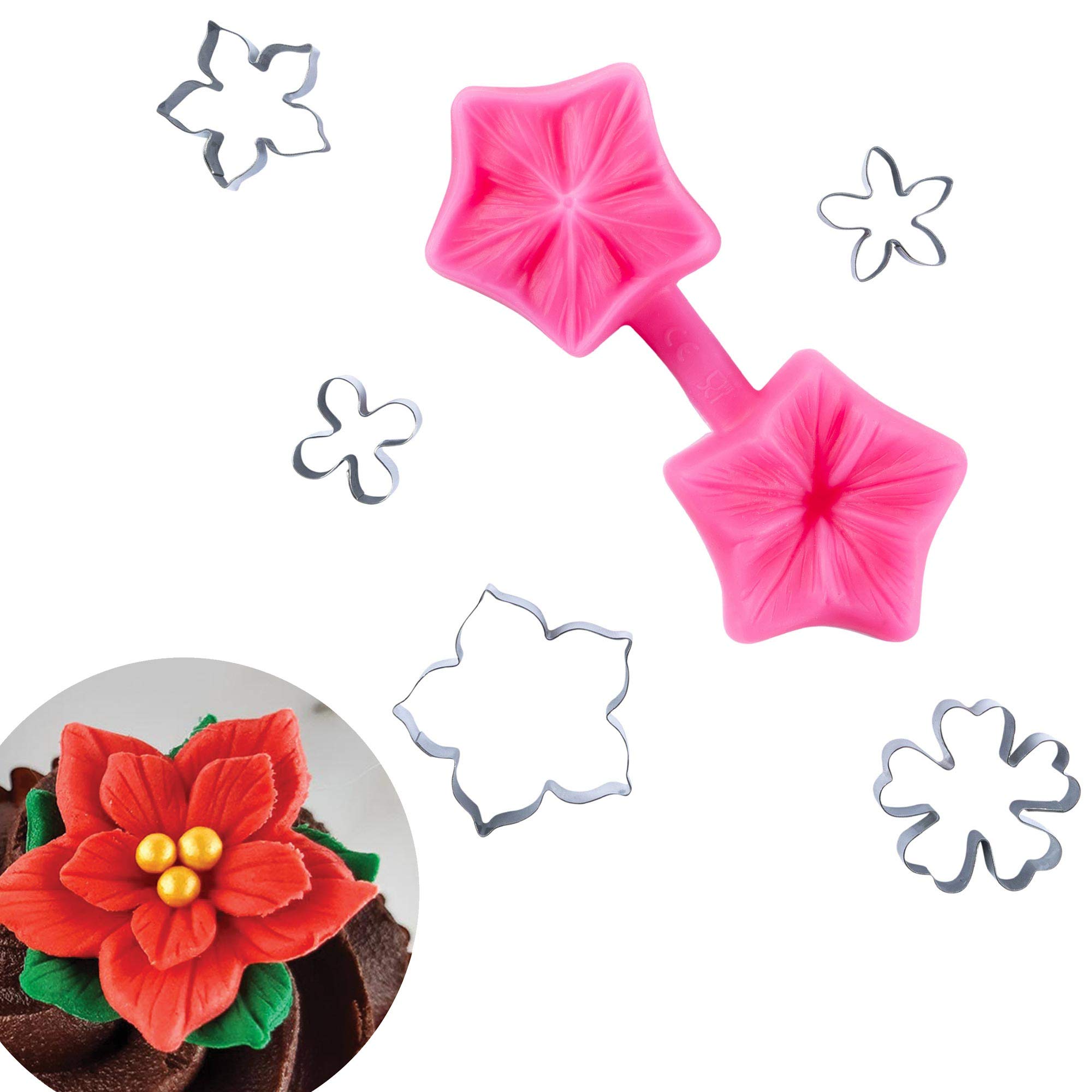 flores navideñas moldes