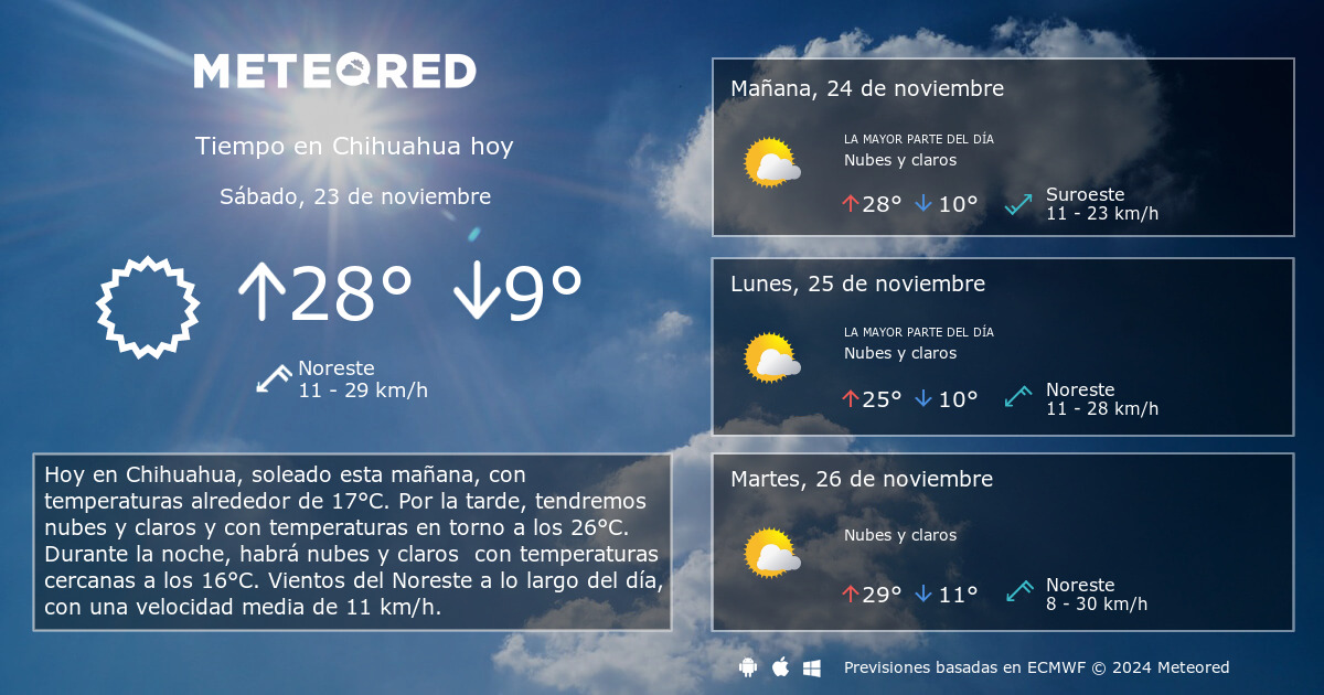 clima chihuahua 14 dias