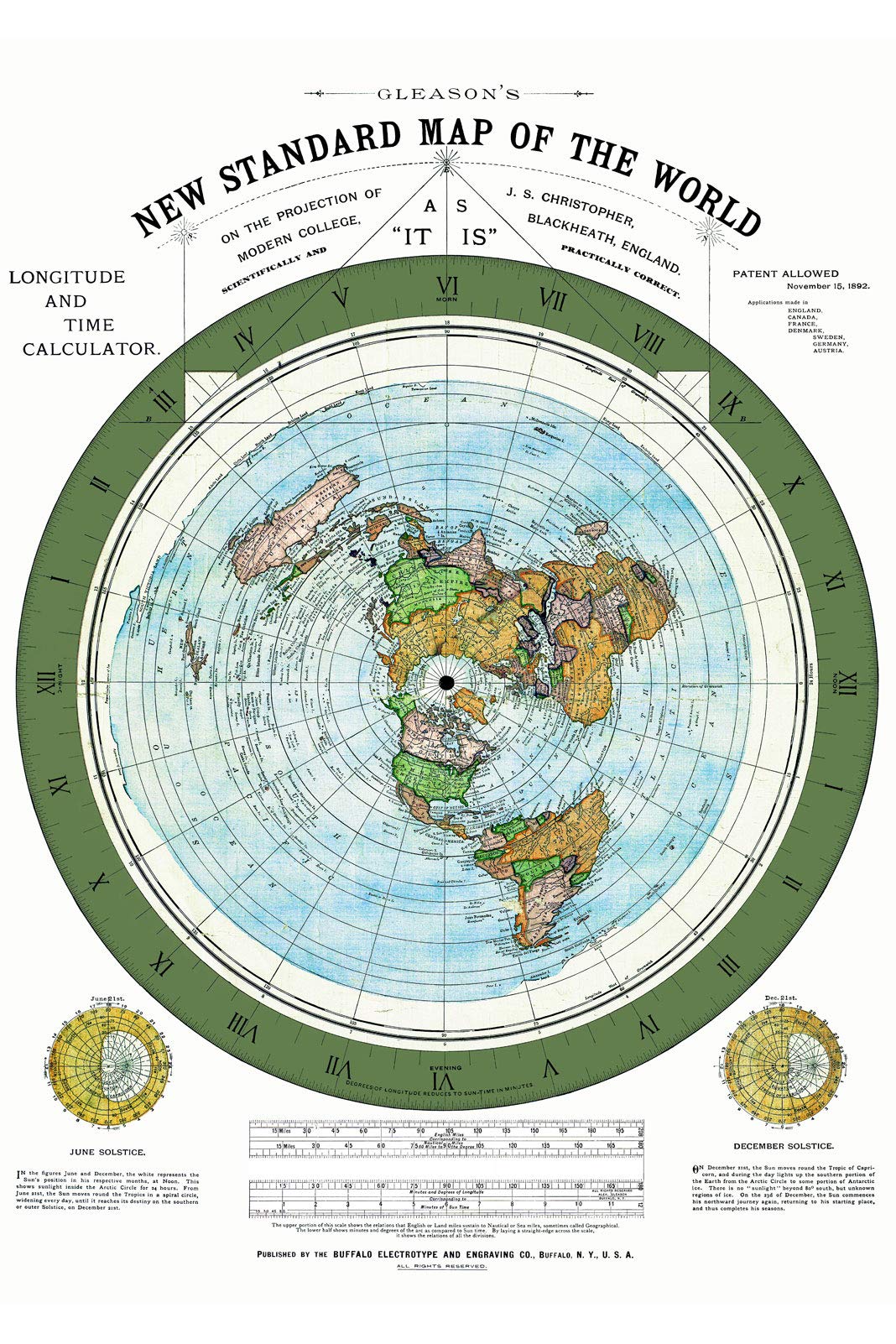 flat earther map