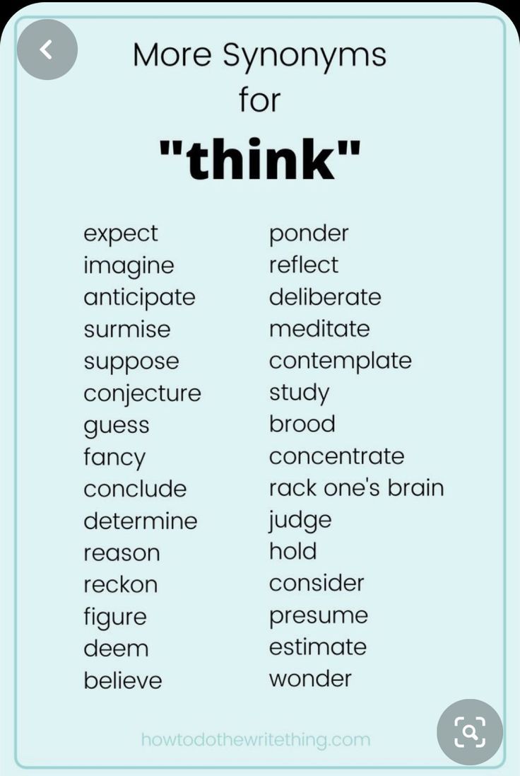 synonym think