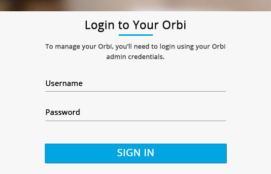 orbi network login