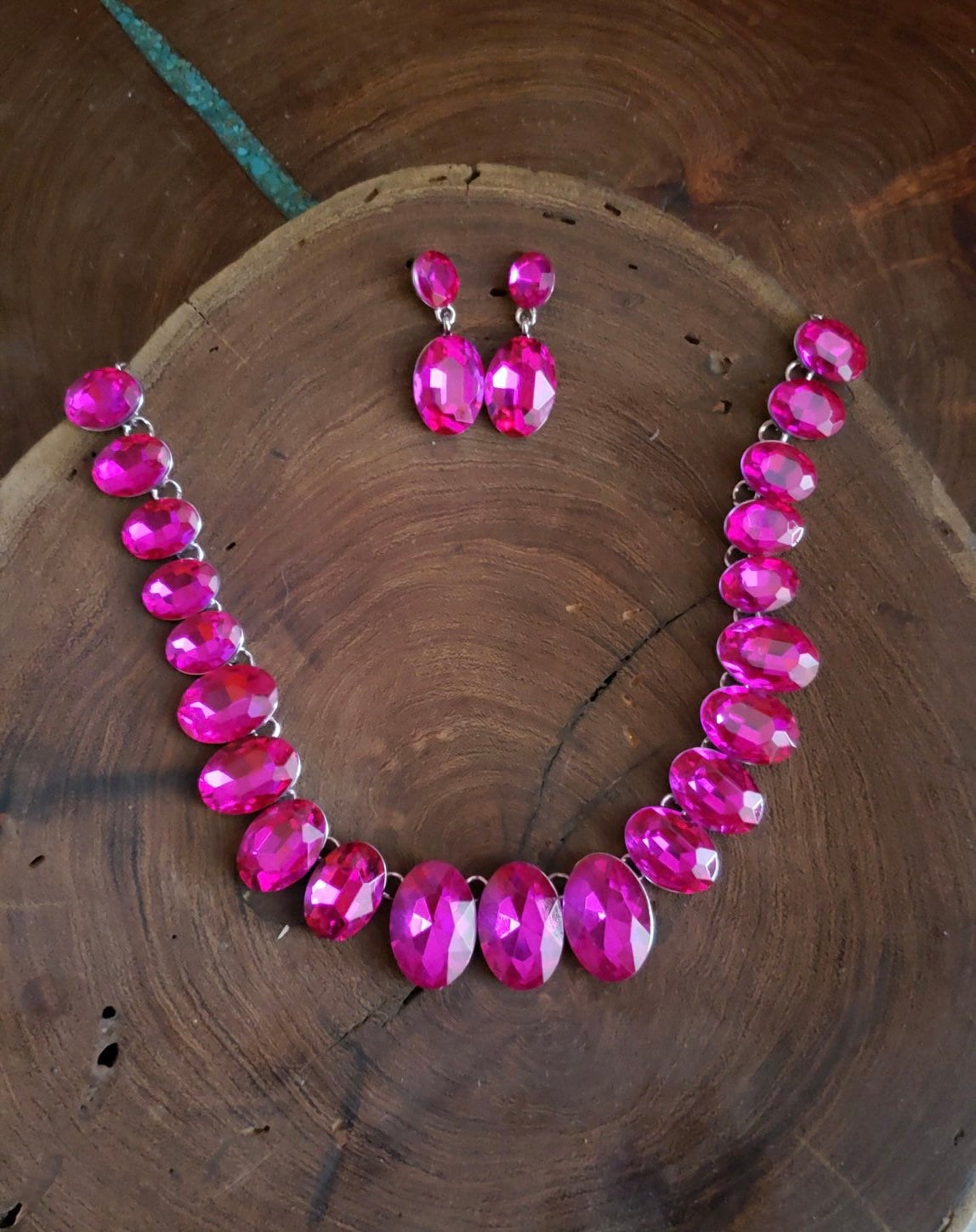 hot pink jewelry sets