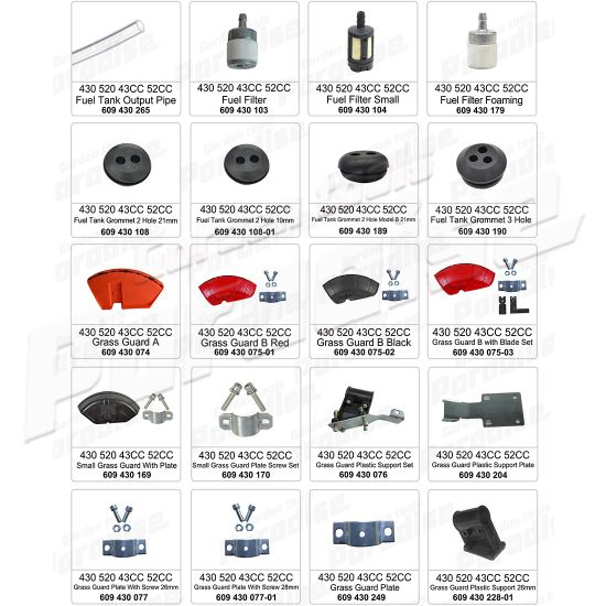 grass cutting machine parts