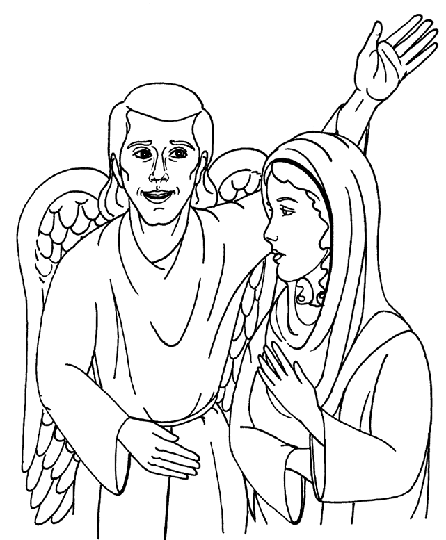 mary and gabriel coloring sheet