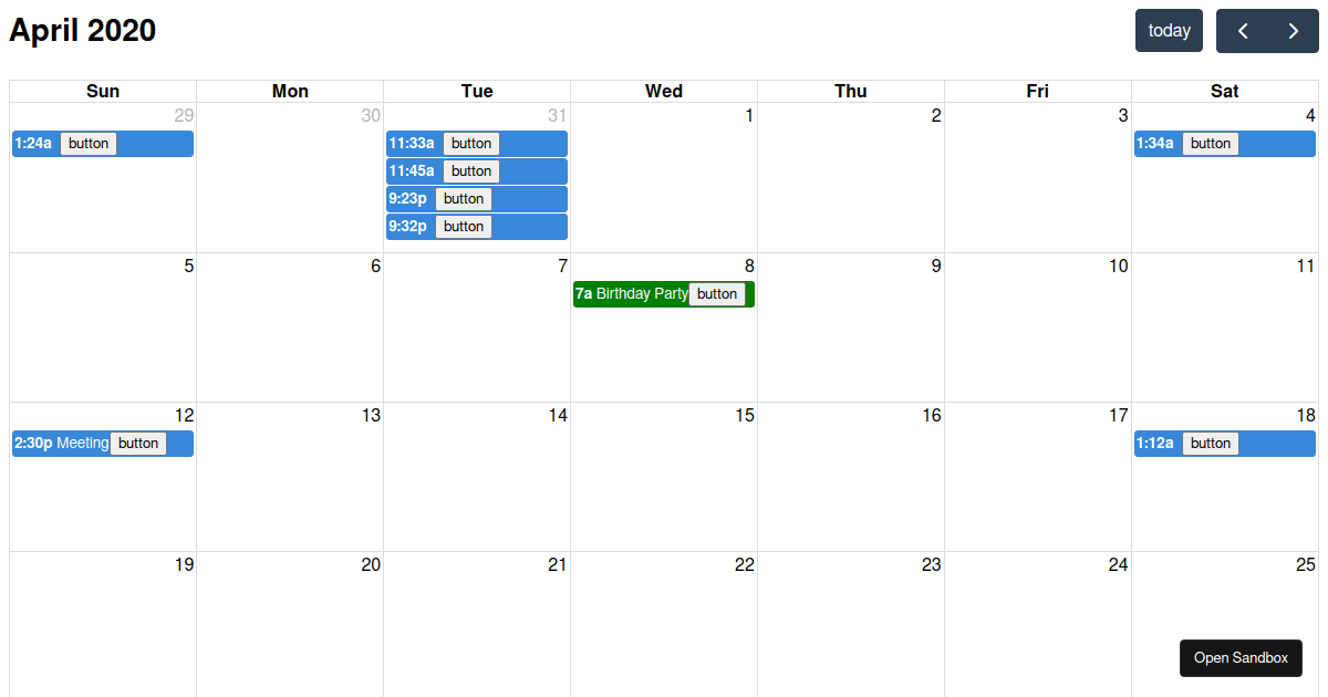 django fullcalendar