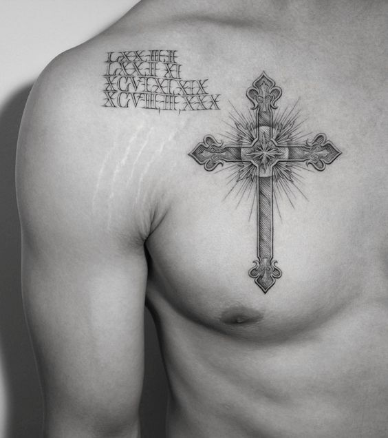 cross tattoos for men